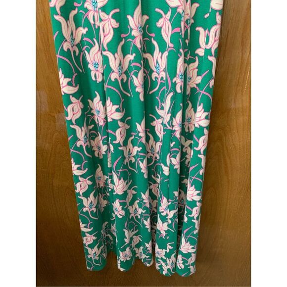 ME+EM Sleeveless Floral Belted Maxi Dress Green Size 4 - Picture 7 of 13